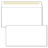 Конверт 110х220мм, 90гр,без окна ,с отр.пол.по длин.стороне,белый BLASETTI