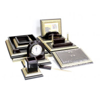 Набор настольный 10 предметов, дерево, черный/бордовый, отделка золотом Grand